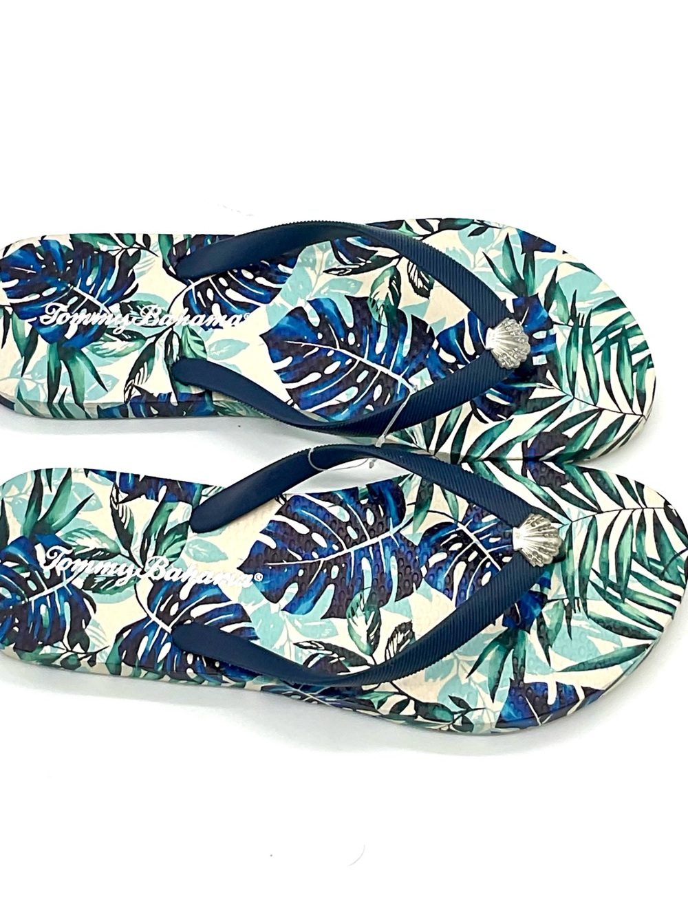 NWT Tommy Bahama Tropical Print Thong Flip Flops Sandals 6 - Picture 2 of 6